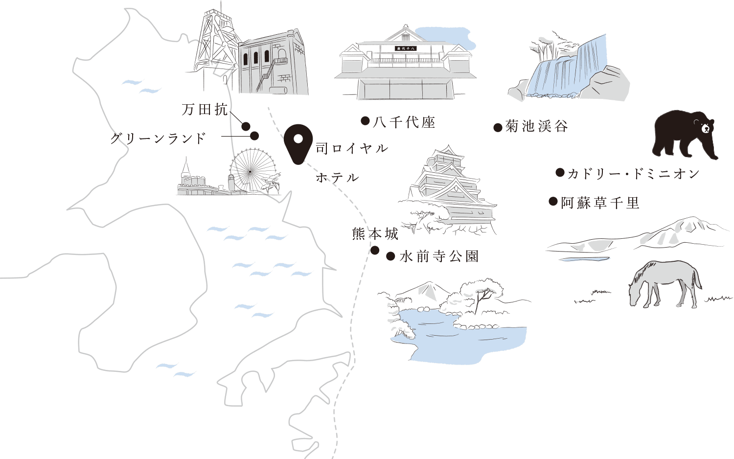 周辺観光 公式 司ロイヤルホテル 熊本 玉名の温泉宿 旅館